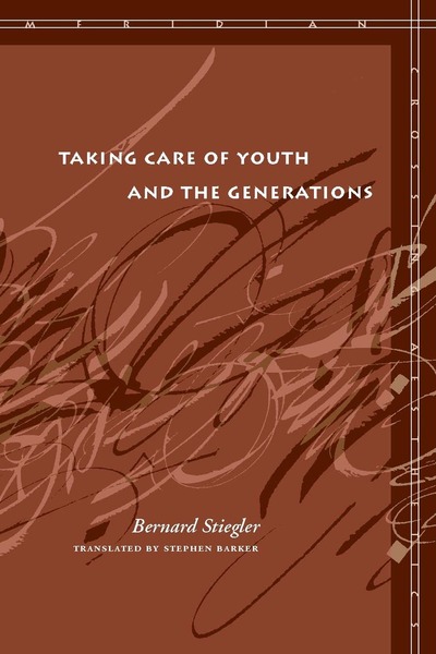 Cover of Taking Care of Youth and the Generations by Bernard Stiegler, translated by Stephen Barker